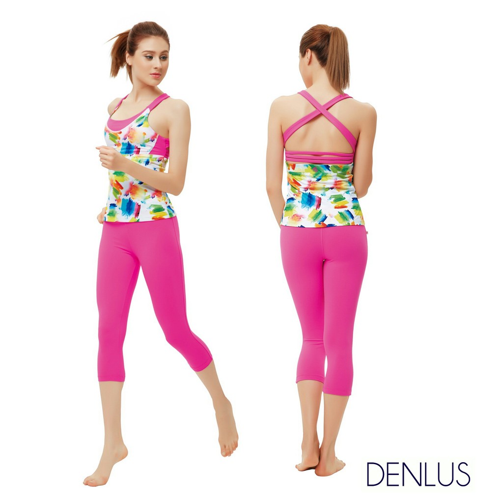 Celana Senam Denlus DL 76079 / Celana Olahraga Yoga Warna Pink
