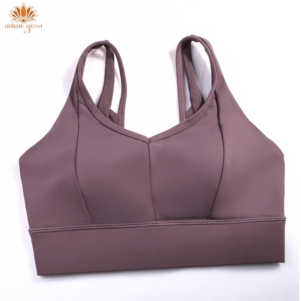 Sport Bra High Impact Yoga Senam Olahraga Fitness Bahan Dryfit / Bra Yoga Fitness Running WX 091