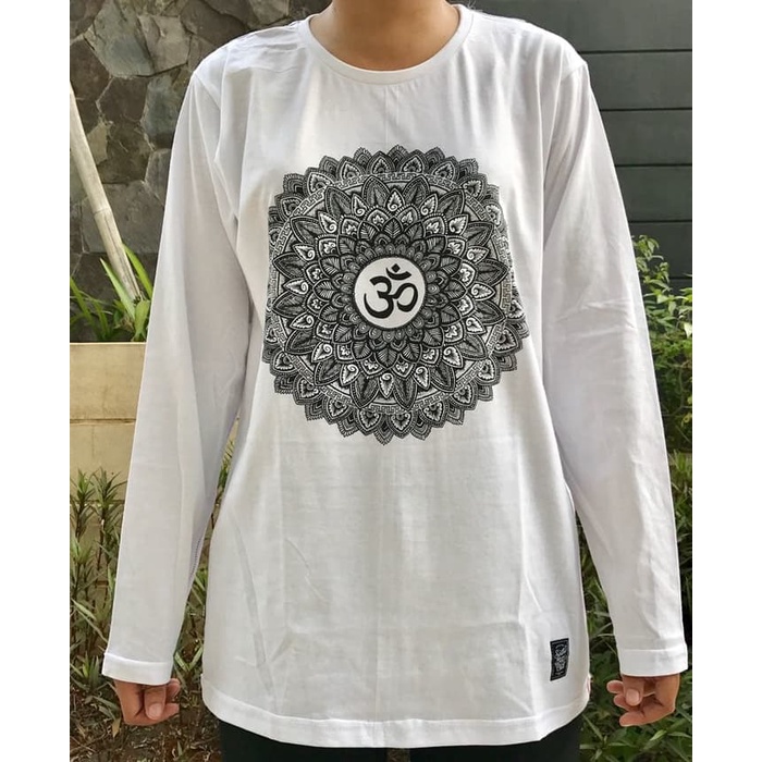 Baju Yoga Lengan Panjang / Tshirt Sindu Gambar Ohm / Kaos Yoga Senam