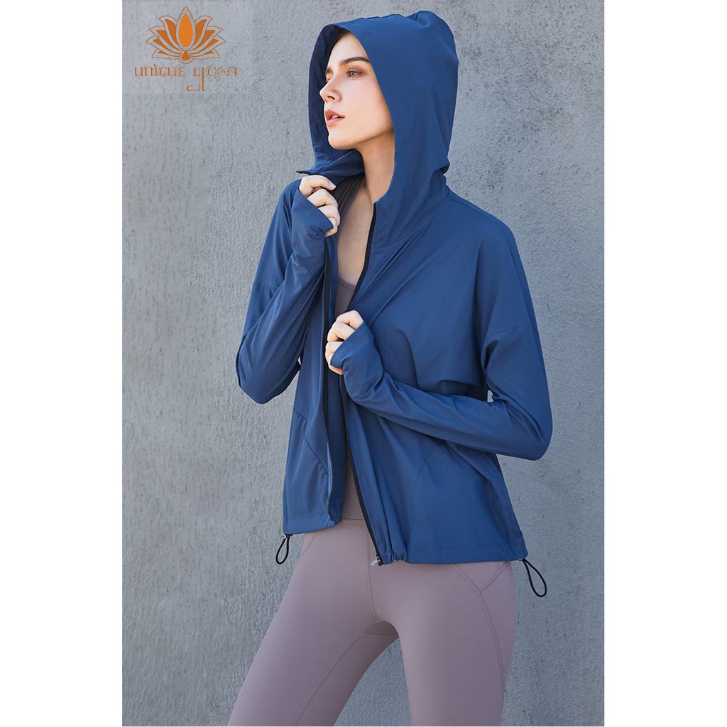 Jaket Sport Olahraga Wanita Outdoor Sepeda with hoodie / Jacket running windproofing WT1280