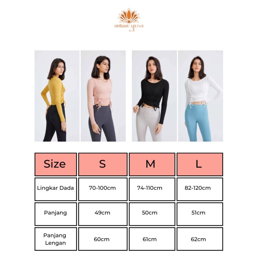 Satu Set Legging & Top Yoga Panjang / Setelan Olahraga Yoga Wanita / Legging Vania MS 0095 / Top Long Sleeve Yoga Vania