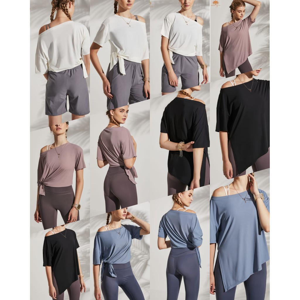 Baju Senam Sport Yoga Olahraga Wanita Running / T-shirt Sporty T918 / Baju Senam Yoga Wanita