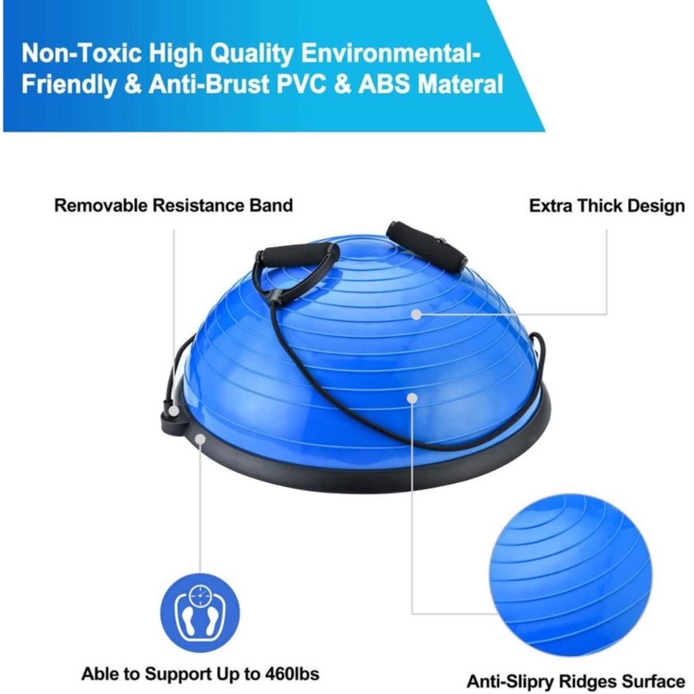 Balance Step Bosu Ball / Bosu Ball Balance Bola Yoga / Balace Dome / Bola Pilates / Bosu Ball Murah / Bosu Ukuran Kecil