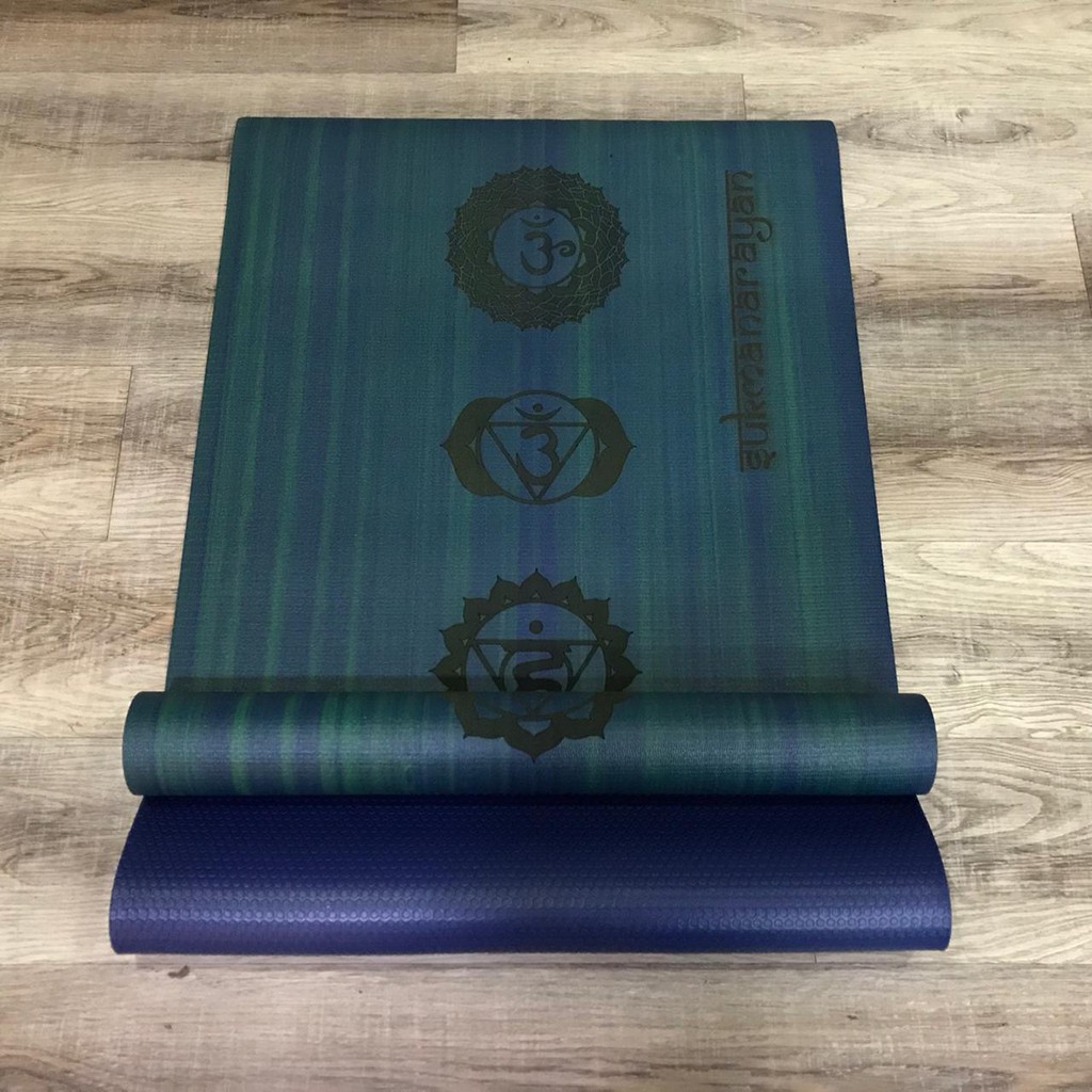 HD PVC Mix 5mm Yoga Mat Jakarta / Matras Yoga Murah Tebal 5mm Motif Chakra / Yoga Mat Murah / Matras Pilates Yoga