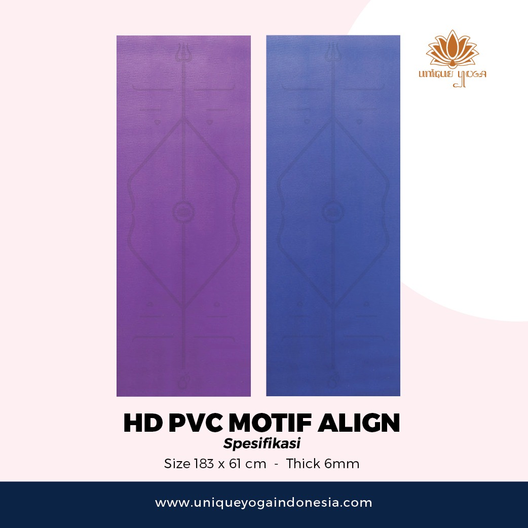 Yoga Mat / Matras Olahraga Yoga HD 6mm / HD PVC Mat 6mm Motif Align / Matras Yoga Kualitas Manduka