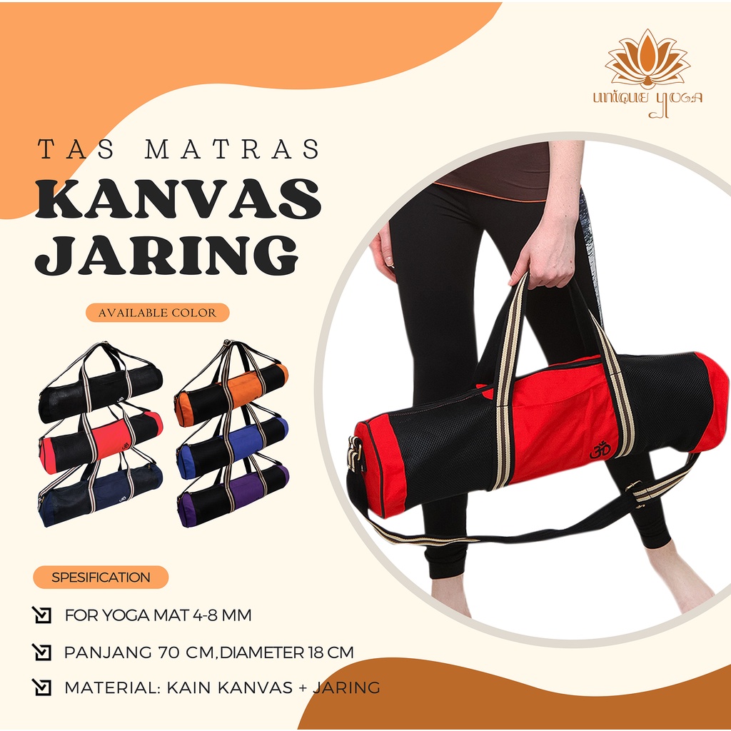 Tas Yoga Kanvas Jaring New / Tas Olahraga Yoga / Tas Matras Yoga Murah / Yoga Bags Murah / Tas Yoga / Tas Matras