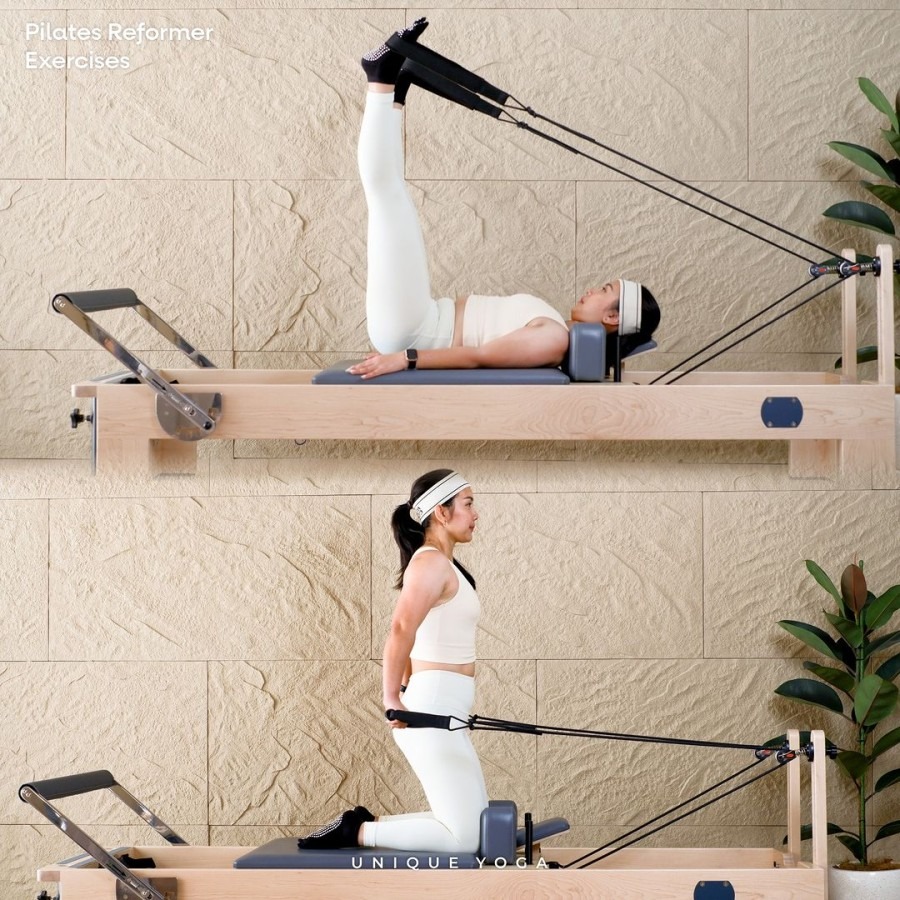 Alat Fitness Pilates Reformer / Yoga Bed/Pilates Bed / Ranjang Pilates / Unique Pilates Foldable Reformer