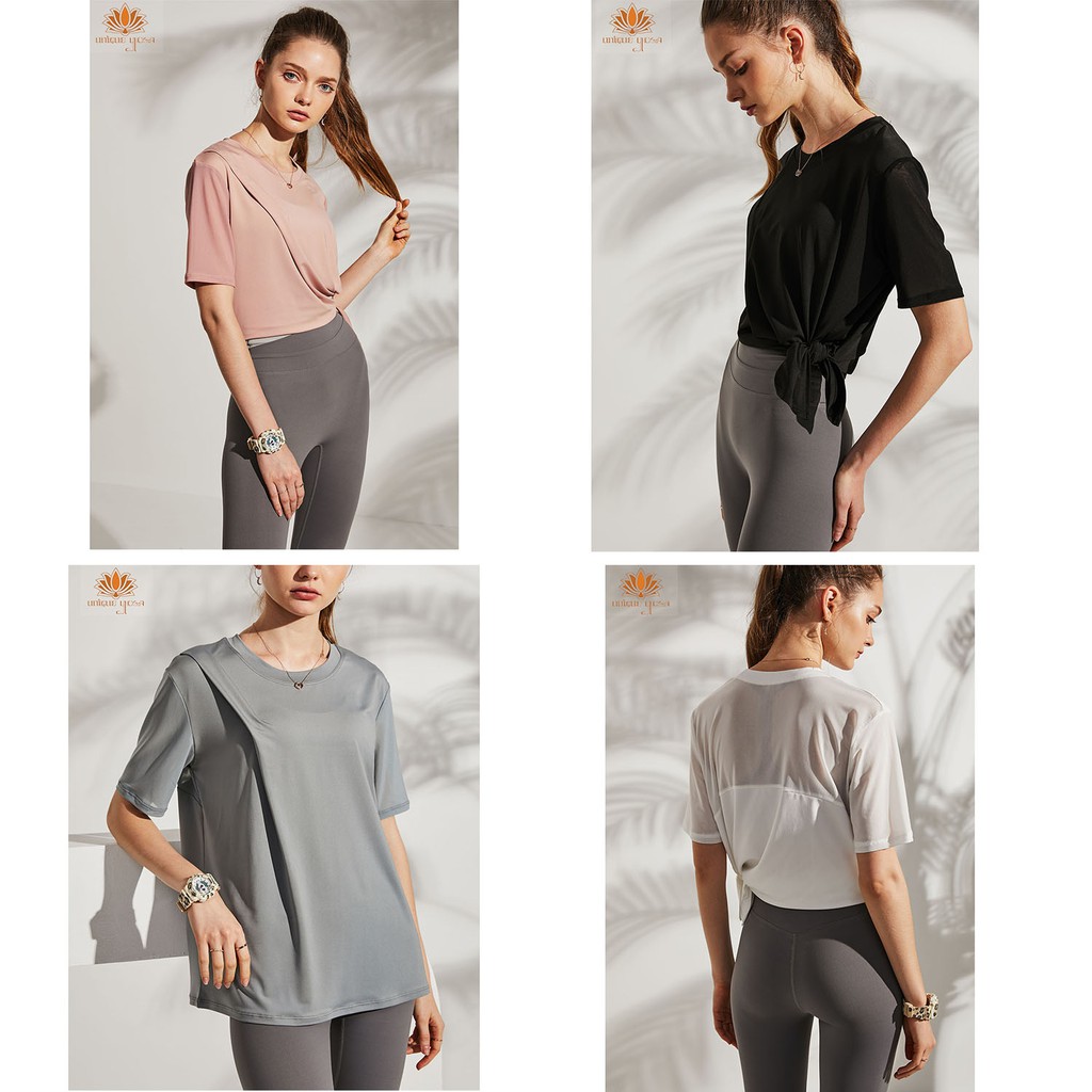 Kaos Senam Yoga Olahraga Wanita Dry Fit / T-shirt Vania T906 / Baju Yoga Fitness Terbaru / Pakaian Senam / Pakaian Olahragar