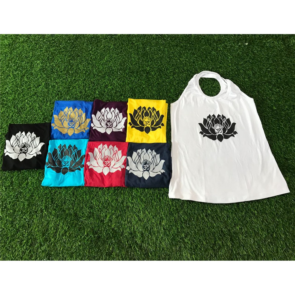 Baju Yoga / Kaos Senam Yoga / Top Silang Lotus / Kaos Senam Wanita / Kaos Olahraga Murah / Baju Zumba
