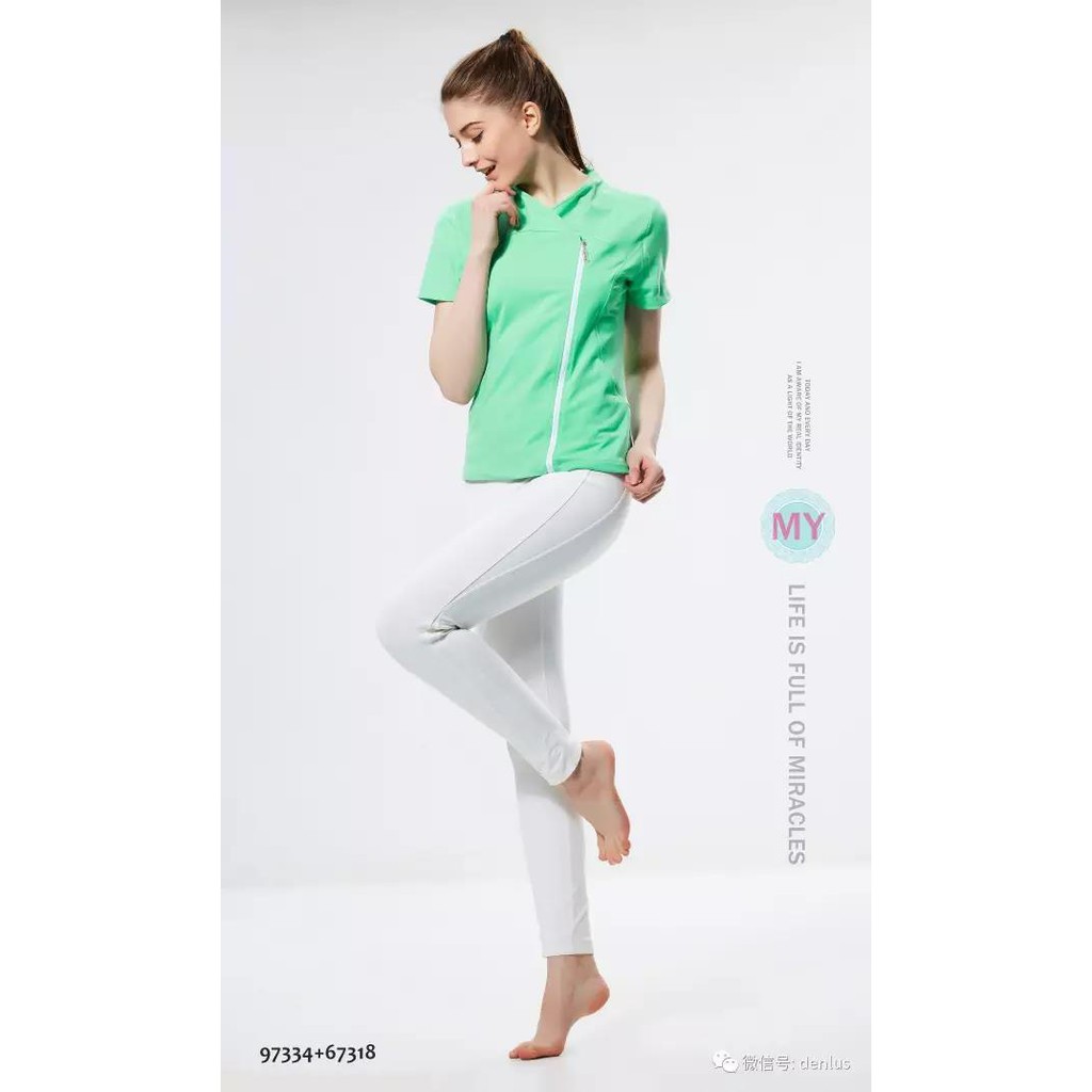 Baju Senam Yoga DENLUS DL 97334 Hijau/ Baju Zumba / Baju Yoga / Baju Gym / Baju Olahraga Wanita