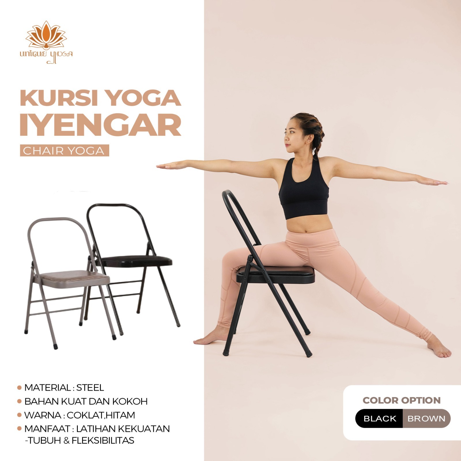 Kursi Yoga Iyengar / Bangku Yoga Iyengar / Kursi Untuk Yoga Pilates / Kursi Olahraga / Yoga Chair