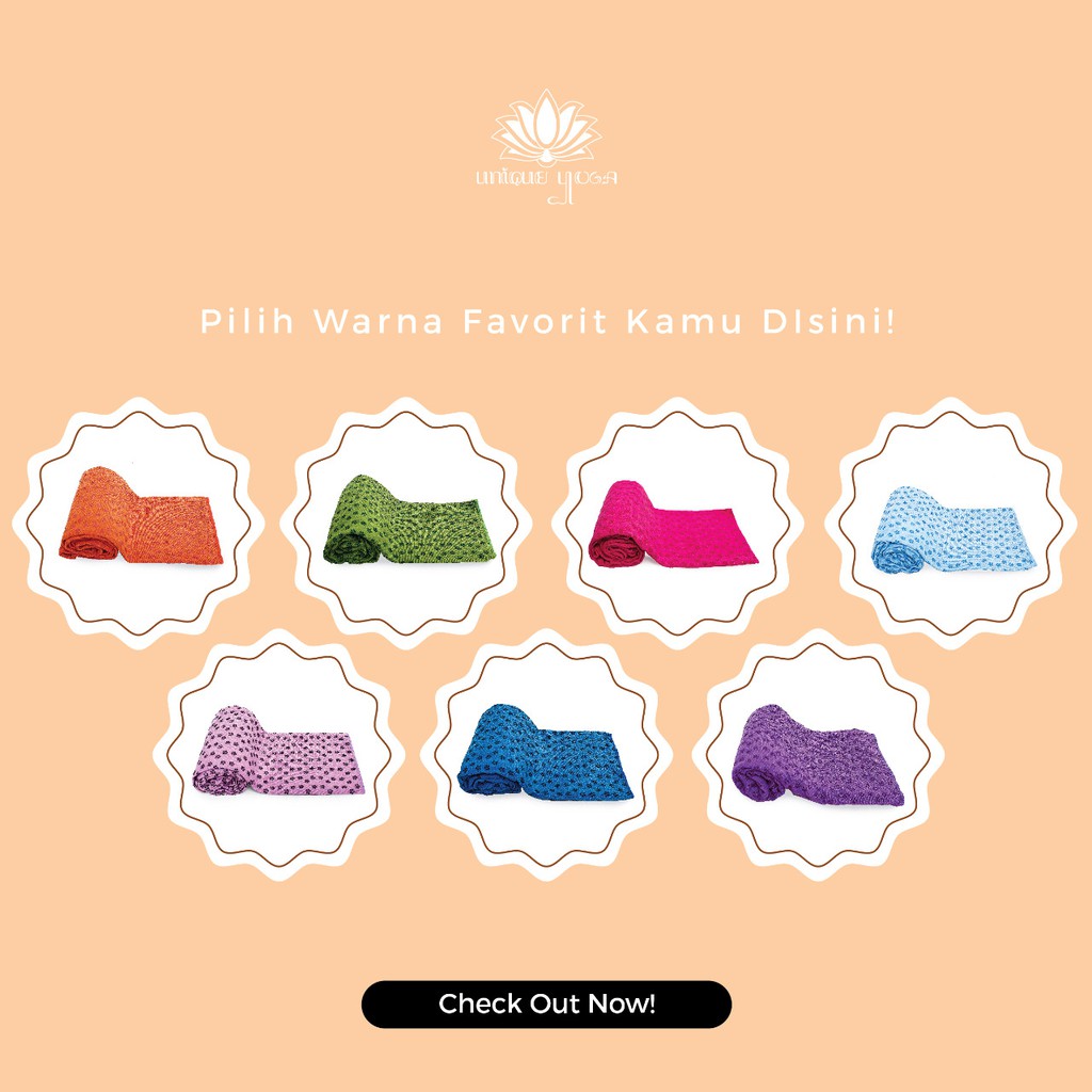 Handuk Yoga Anti Slip / Jual Yoga Towel Mat Standar / Yoga Towel Murah/ Towel Matras Yoga /Alas Mat Yoga
