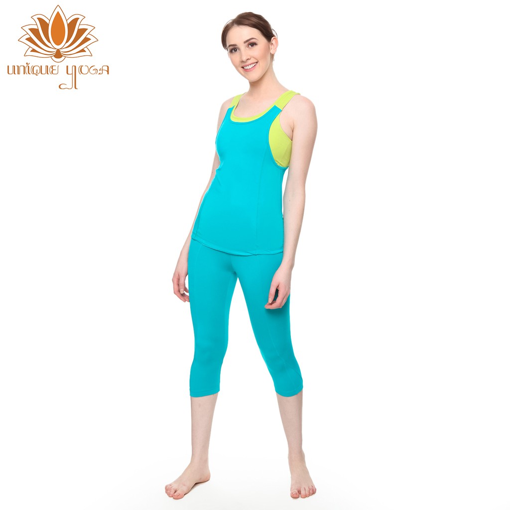 Baju Kaos Senam Yoga Gym Pilates Hijau Tosca DL 91186