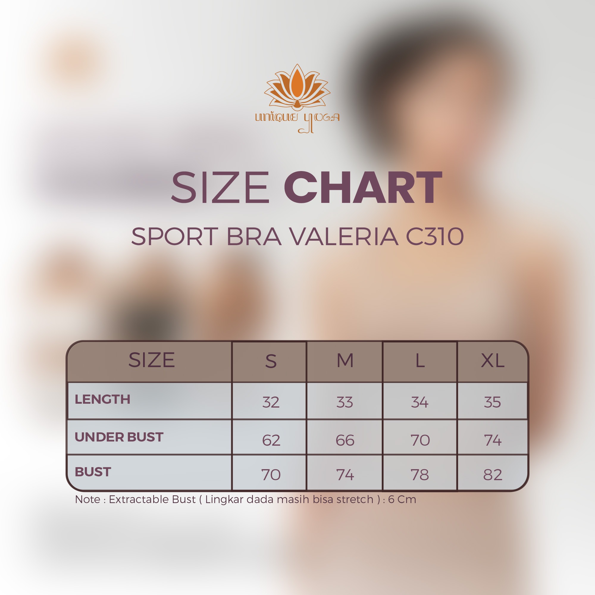 Sport Bra Yoga Fitness / Atasan Senam Valeria Yoga Pilates Gym Running / Sport Bra Yoga Vania C310