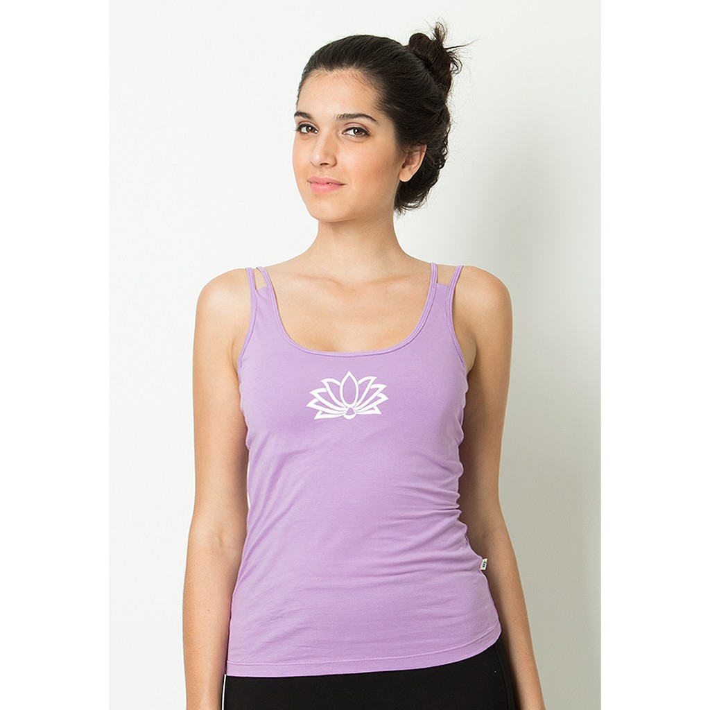 Baju Yoga / Kaos Yoga / Baju Senam DL 97077 / Tanktop Senam Olahraga Yoga Fitness Teratai Ungu
