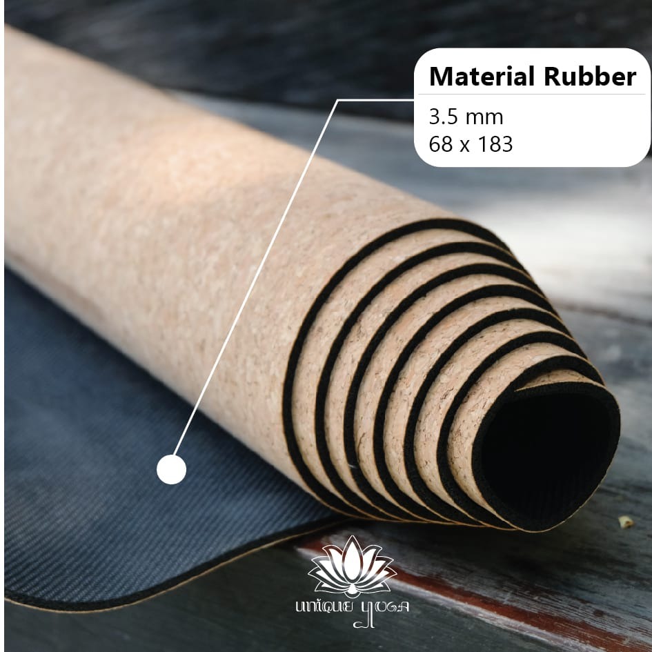 Yoga Mat Cork Spesial Zodiac Design / Matras Senam Yoga / Yoga Mat Natural Rubber Cork / Alasa Olahraga Senam Yoga