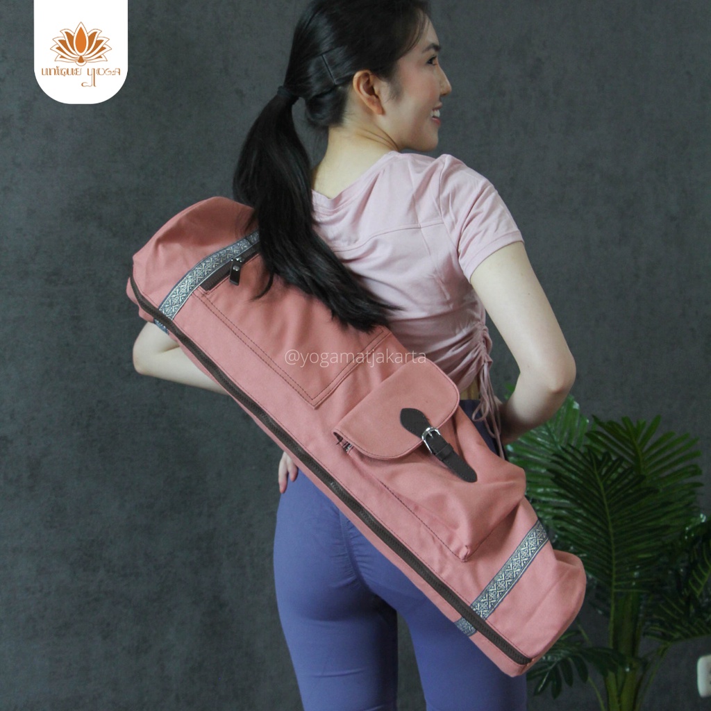 Jiva Yoga Bag / Jiva Tas Yoga Motif / Tas Matras / Tas Yoga Motif Material Kanvas / Tas Yoga Murah / Tas Yoga Motif