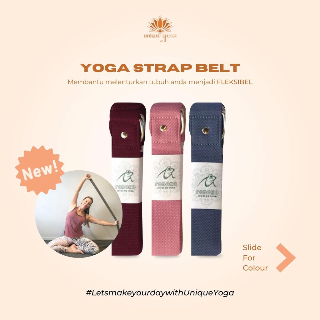 Yoga Belt Strap / Belt Yoga / Yoga Strap Premium / Belt Yoga Besi / Tali Yoga / Belt Yoga Ring Besi Termurah 
