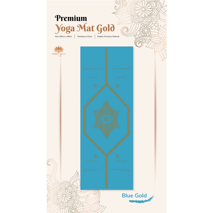 Yoga Mat Premium Anti Slip / Yoga Mat Premium Emas / Yoga Mat Premium Gold / Matras Yoga Premium Motif 