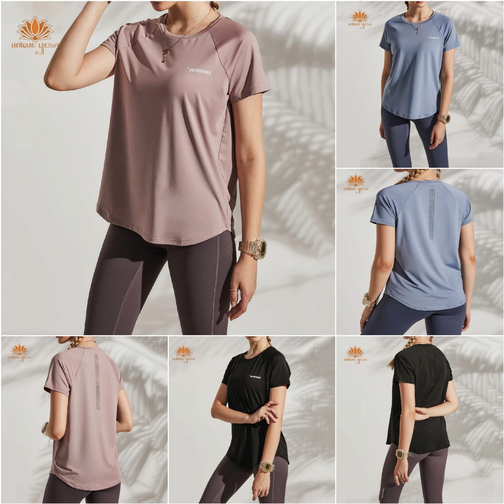 Baju Senam Yoga Gym Fitnes Wanita Dry fit / Vania Top Woman T896 / Kaos Olahraga Activewear Wanita