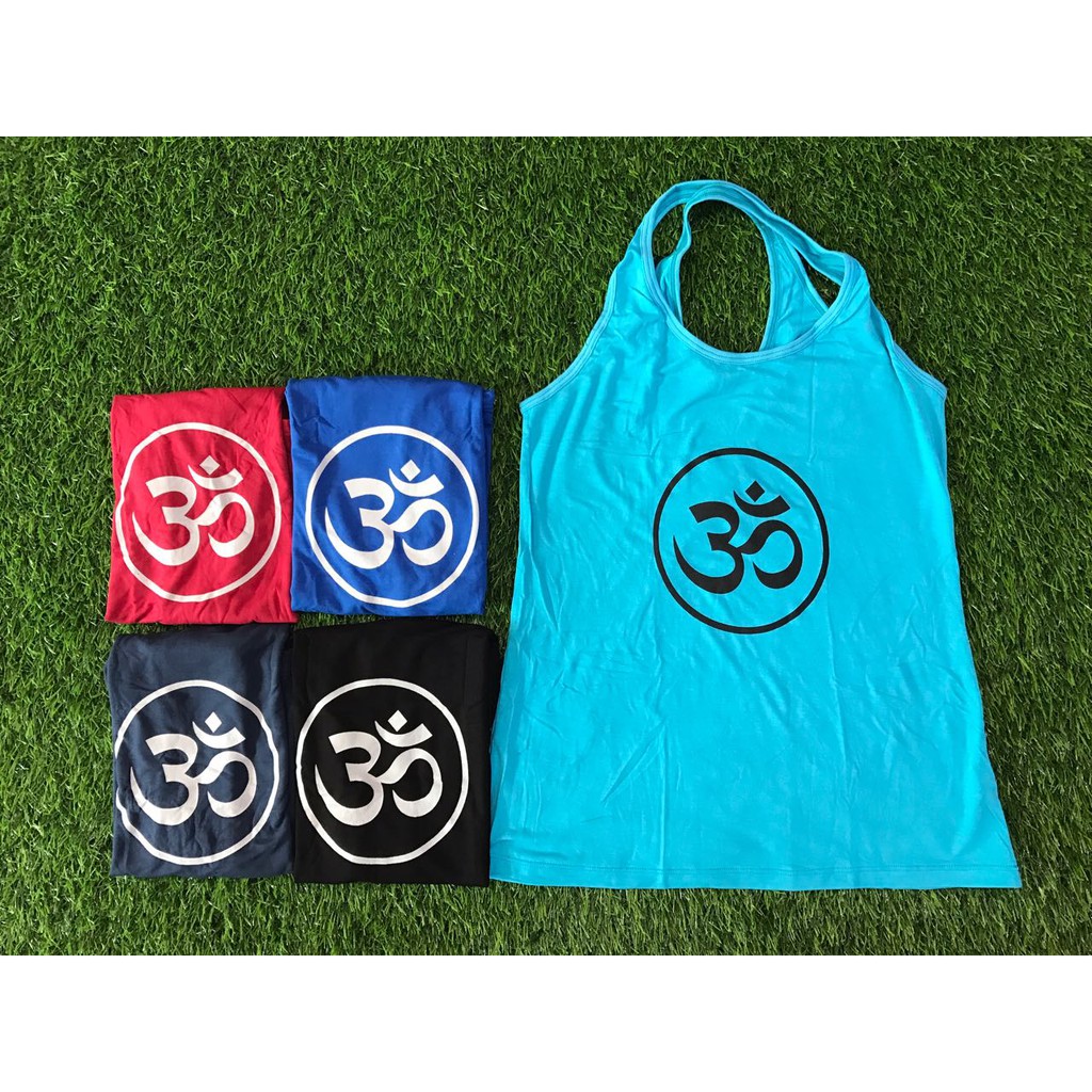 Baju Yoga / Kaos Senam Yoga / Top Yoga Silang Ohm / Baju Yoga Murah / Kaos Olahraga Wanita / Kaos Senam Wanita