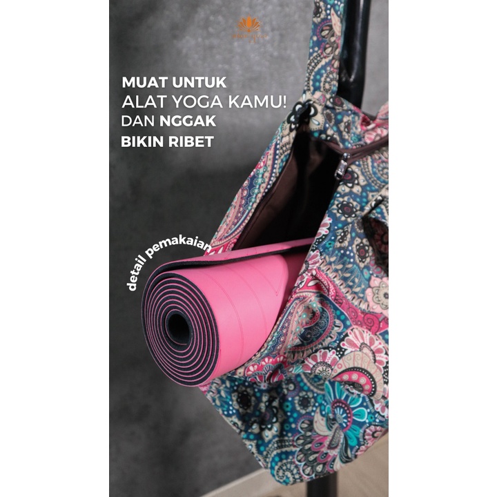 Tas Yoga / Cakra Yoga Bag / Tas Yoga Chakra Motif / Chakra Yoga Bag Motif / Tas Yoga Ukuran Besar / Tas Matras Yoga