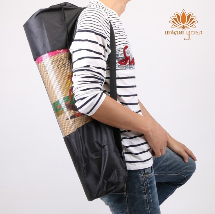 Tas Yoga Parasut / Tas Matras Jaring Termurah / Tas Matras Yoga Jaring Warna Hitam