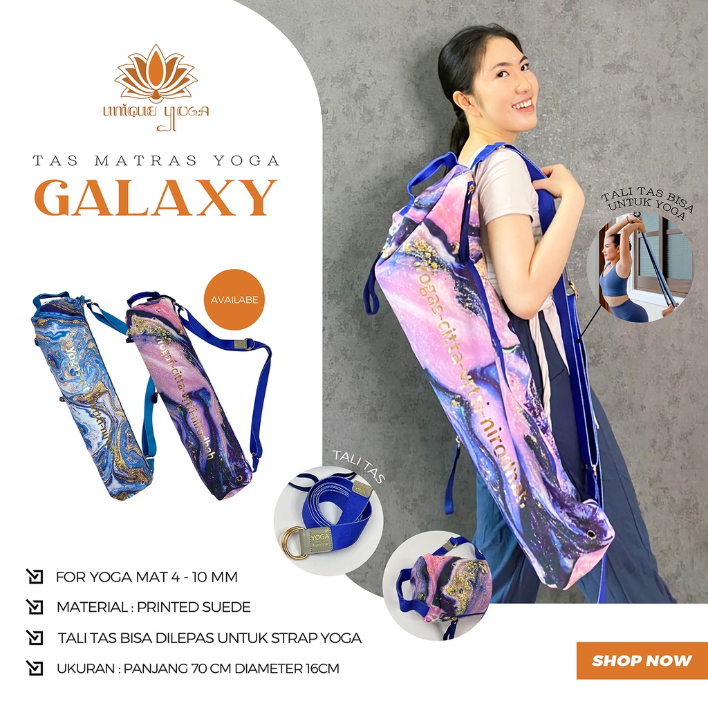 Asana Yoga Bag Mat / Tas Matras / Tas Yoga Motif / Tas Matras Premium / Tas Yoga Mat Motif Bahan Lembut