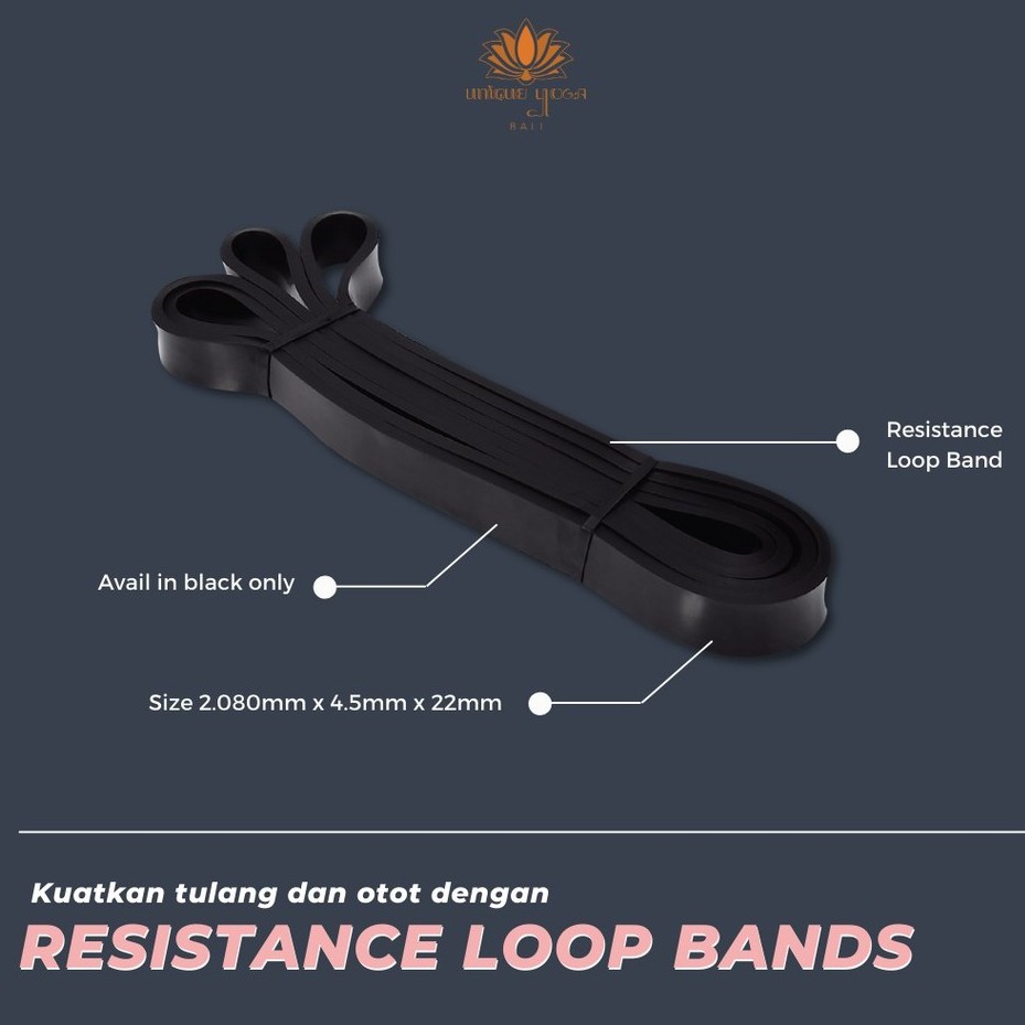 loop elastis resistance band / karet elastis yoga fitness gym / latex pull up resistance band fitness / Resistance Loop