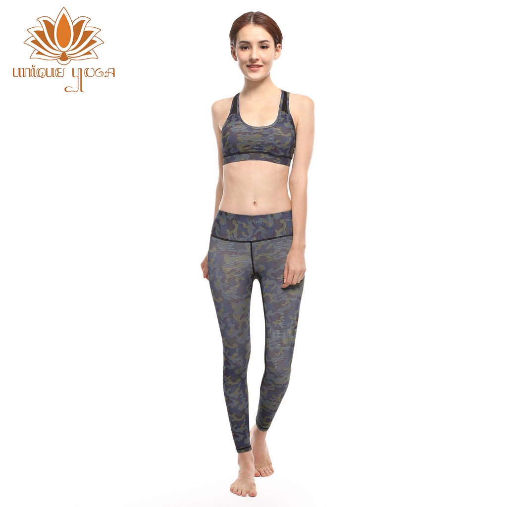 Setelan Sport Bra Yoga Motif / Legging Sport Motif / Pakaian Olahraga Senam Yoga Wanita / Legging Alino Motif LM05 & Bra Sport Motif BM 01