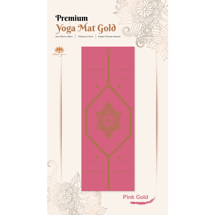 Yoga Mat Premium Anti Slip / Yoga Mat Premium Emas / Yoga Mat Premium Gold / Matras Yoga Premium Motif 