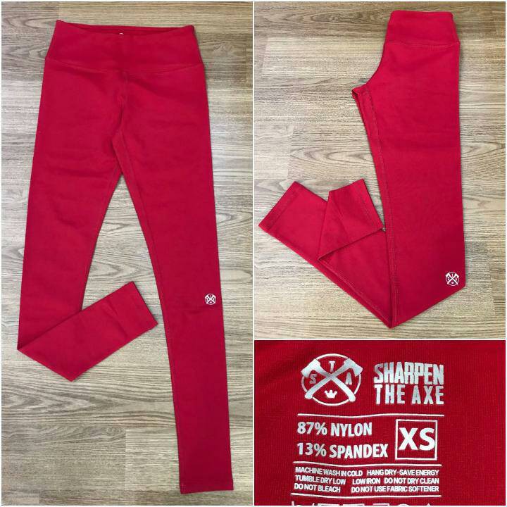 Celana Yoga / Pant Yoga / Legging Yoga Merah / Celana Yoga Murah /Legging Olahraga/ Yoga Pant Alma Merah