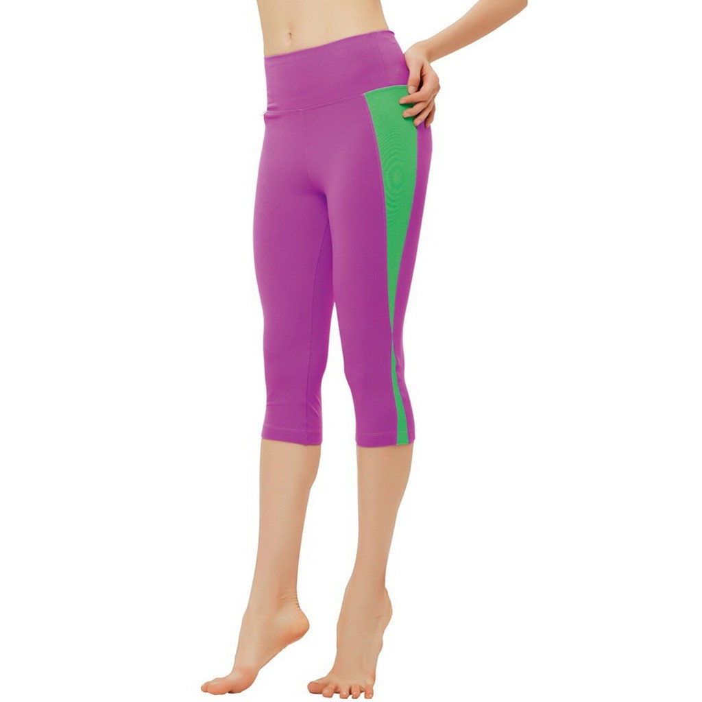 Celana Senam Legging Yoga Pilates Zumba Ungu DL 76083 / Legging Yoga / Legging Olahraga / Legging Senam Wanita