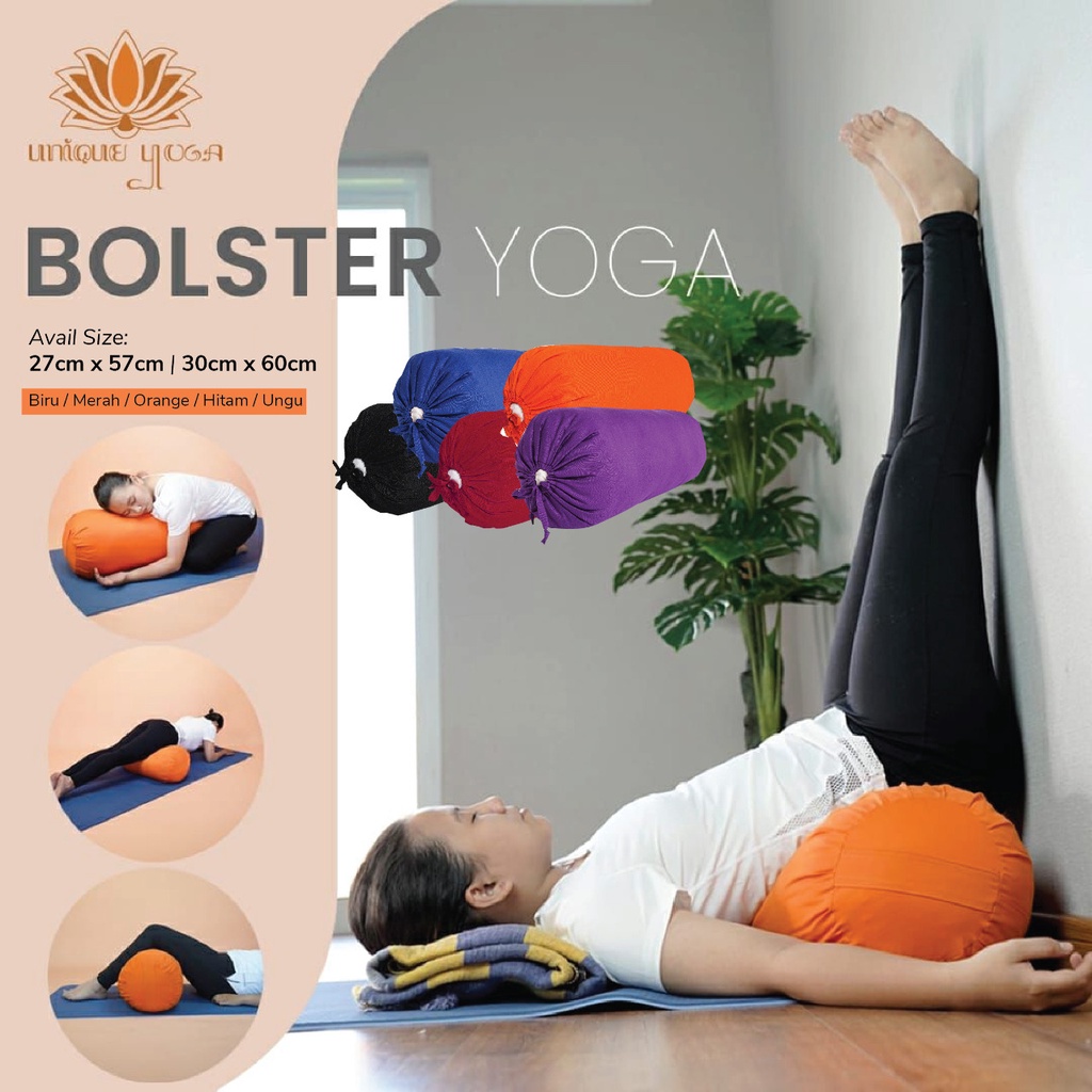 Bolster Yoga Kecil / Bolster Yoga Murah / Guling Yoga / Yoga Bolster / Guling Yoga Ibu Hamil / Sarung Bolster Kecil