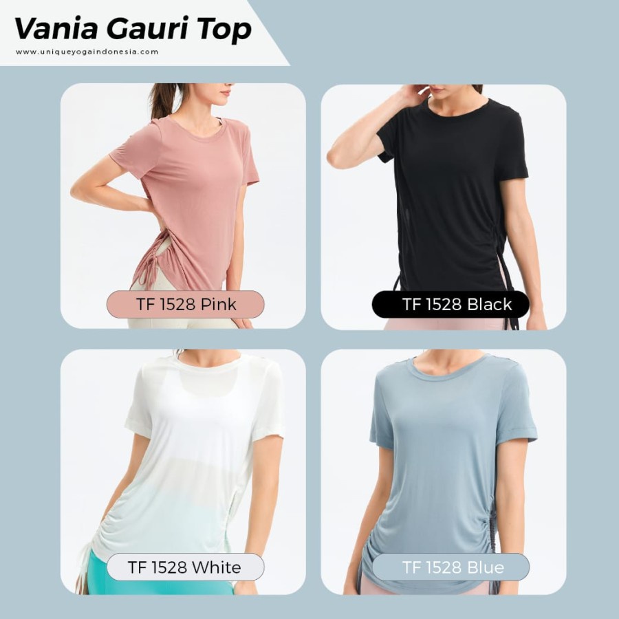 Kaos Tshirt Sport Senam Yoga Running Olahraga Wanita / Top Fitness Vania / Baju Olahraga Wanita TF1528 / Kaos Yoga Murah