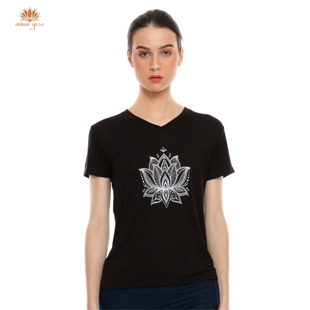 Top Christy / Baju Yoga Wanita / Kaos Yoga Wanita / Kaos Senam Top Leher V Christy / Baju Olahraga Fitness Termurah