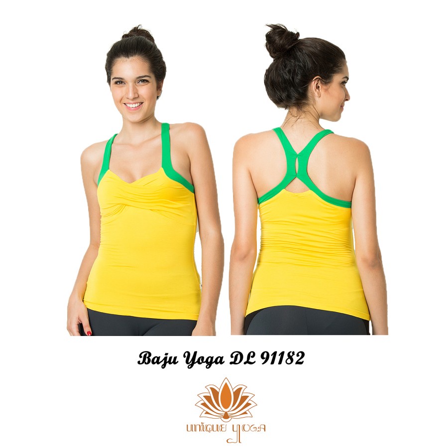 Satu Set Pakaian Yoga / Setelan Olahraga Senam Yoga Wanita / Celana DENLUS 76064 / Baju Denlus DL 91182