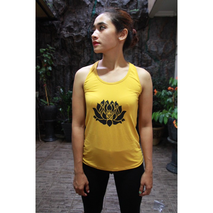 Baju Yoga / Kaos Senam Yoga / Top Silang Lotus / Kaos Senam Wanita / Kaos Olahraga Murah / Baju Zumba