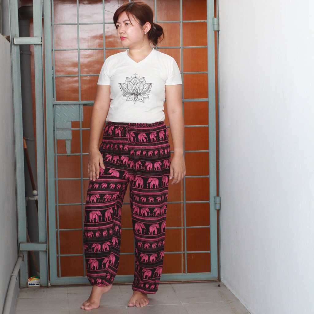 Celana Harem Yoga / Yoga Pant Karma Long Motif Gajah / Celana Harem Yoga Murah / Ganesha Yoga Pants / Celana Yoga Murah
