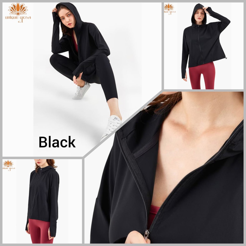 Jaket Sport Olahraga Wanita Outdoor Sepeda with hoodie / Jacket running windproofing WT1280