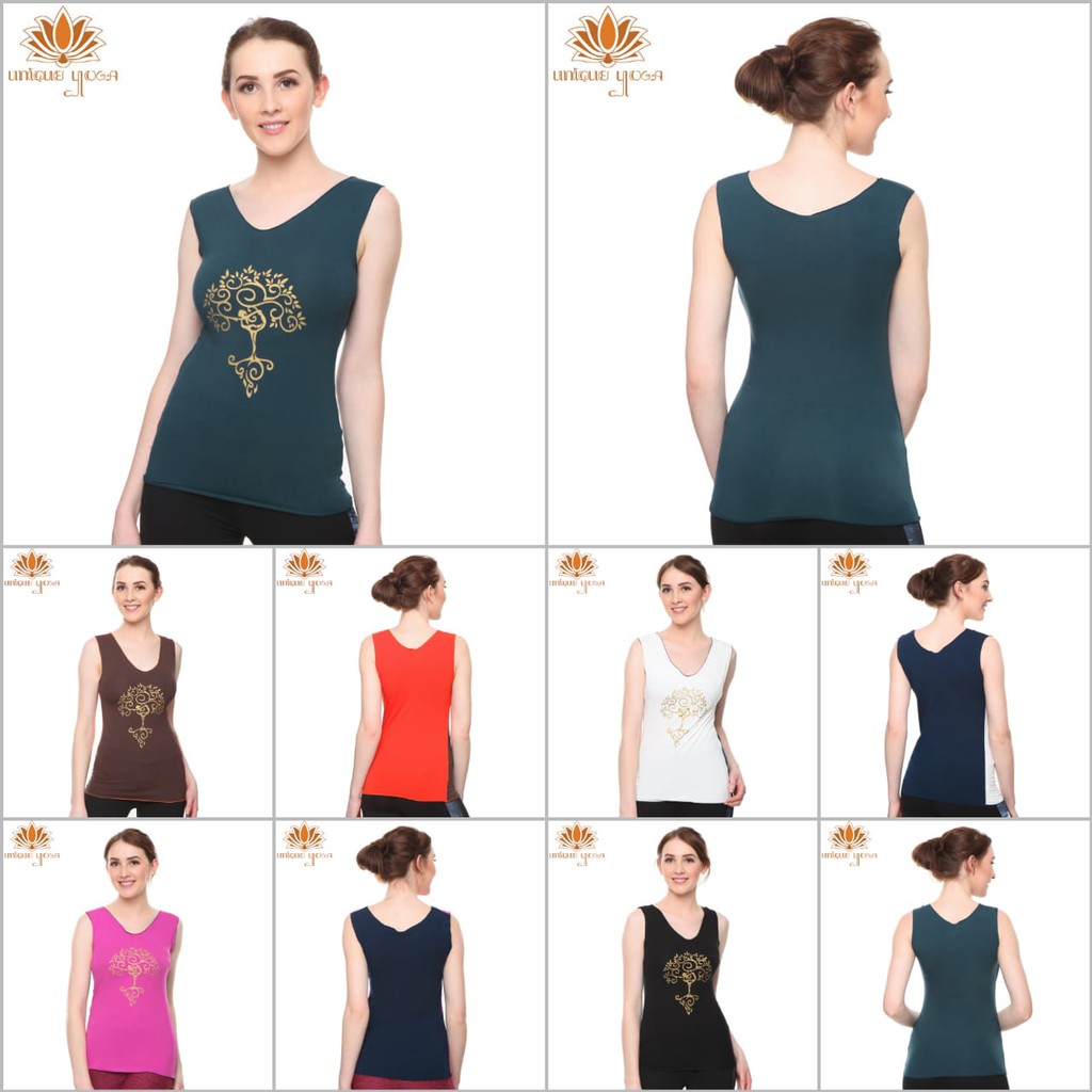 Baju Yoga / Top Double Colour Yogadance / Kaos Senam Wanita