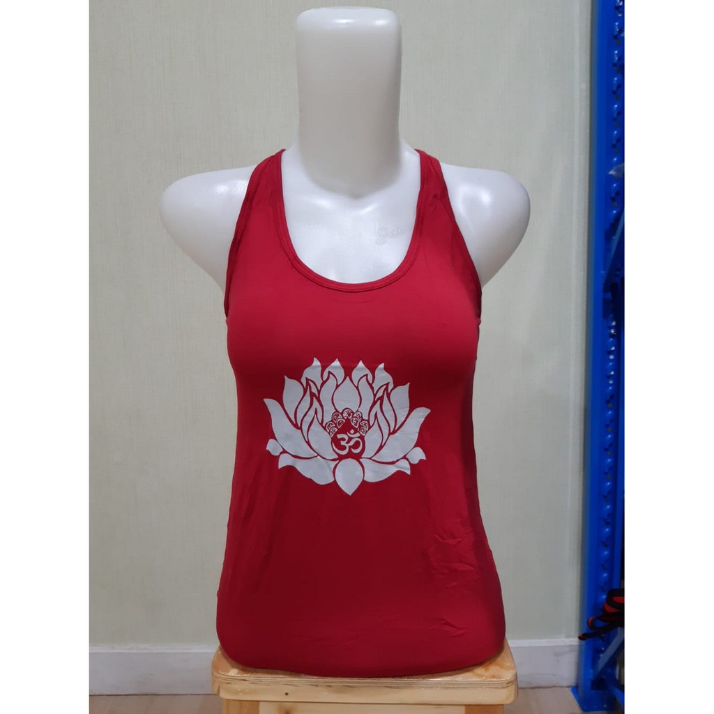 Baju Yoga / Kaos Senam Yoga / Top Silang Lotus / Kaos Senam Wanita / Kaos Olahraga Murah / Baju Zumba