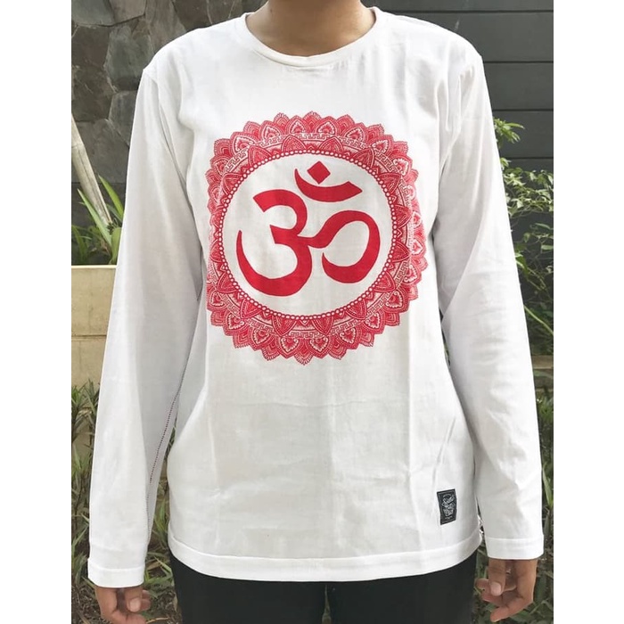 Baju Yoga Lengan Panjang / Tshirt Sindu Gambar Ohm / Kaos Yoga Senam