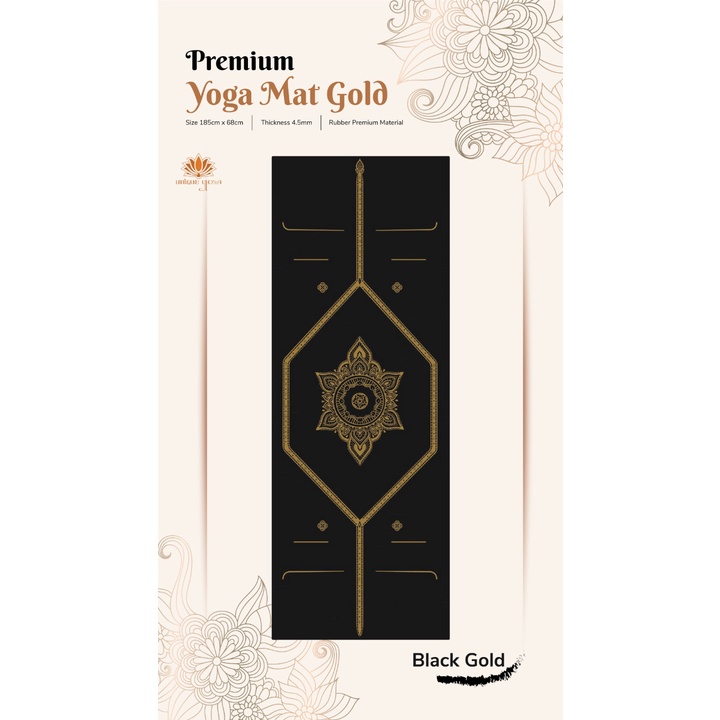 Yoga Mat Premium Anti Slip / Yoga Mat Premium Emas / Yoga Mat Premium Gold / Matras Yoga Premium Motif 
