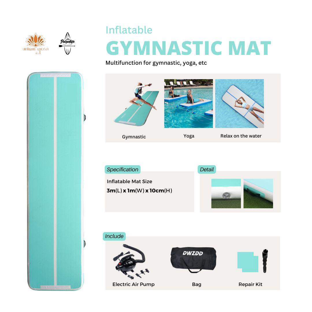 Inflatable Track Mat Gymnastic / Gymnastic Mat Air Track Inflatable / Tikar Yoga Tosca