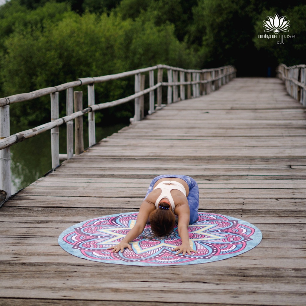 Prana Round Yoga Mat / Matras Yoga / Matras Yoga Bulat Motif / Yoga Mat Round Motif / Matras Yoga Motif / Matras Yoga Round