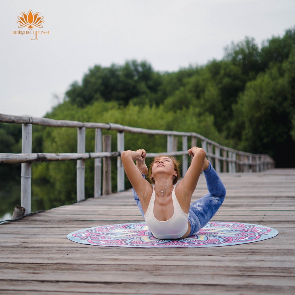 Prana Round Yoga Mat / Matras Yoga / Matras Yoga Bulat Motif / Yoga Mat Round Motif / Matras Yoga Motif / Matras Yoga Round