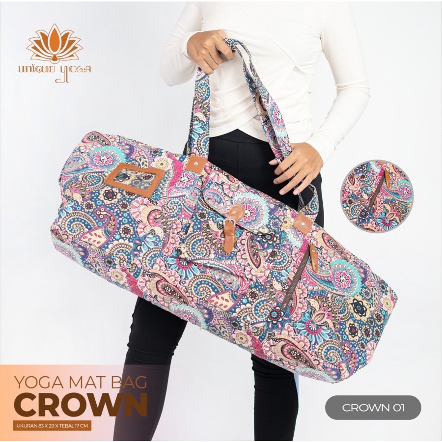 Tas Yoga / Crown Yoga Bag / Tas Yoga Terbaru / Tas Matras Yoga / Tas Yoga Besar / Tas Yoga Motif / Crown Yoga Bag Large