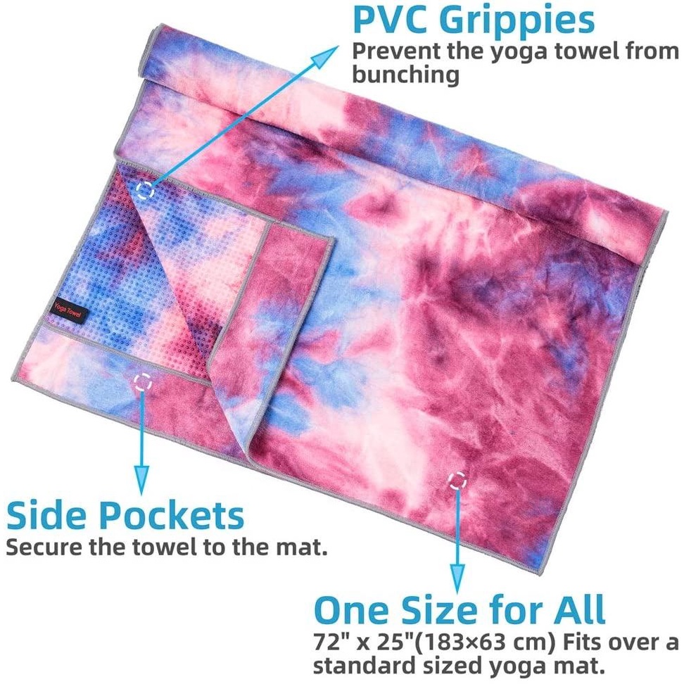 Towel Yoga Rainbow / Yoga Towel Tie Dye / Handuk Senam Yoga / Towel Yoga For Hot Yoga / Towel Yoga / Alas Matras Yoga