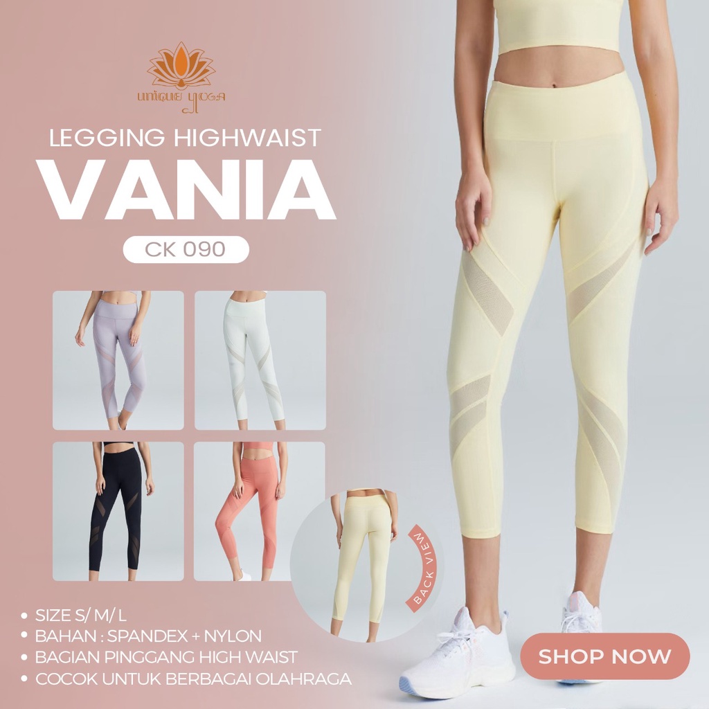 Celana Legging Senam Wanita Yoga Senam Olahraga / Legging Sports 7/8 Premium Cutting Vania CK090